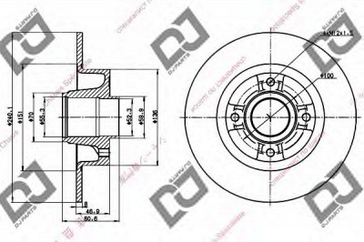 DJ PARTS bd1318 -  Тормозной диск
